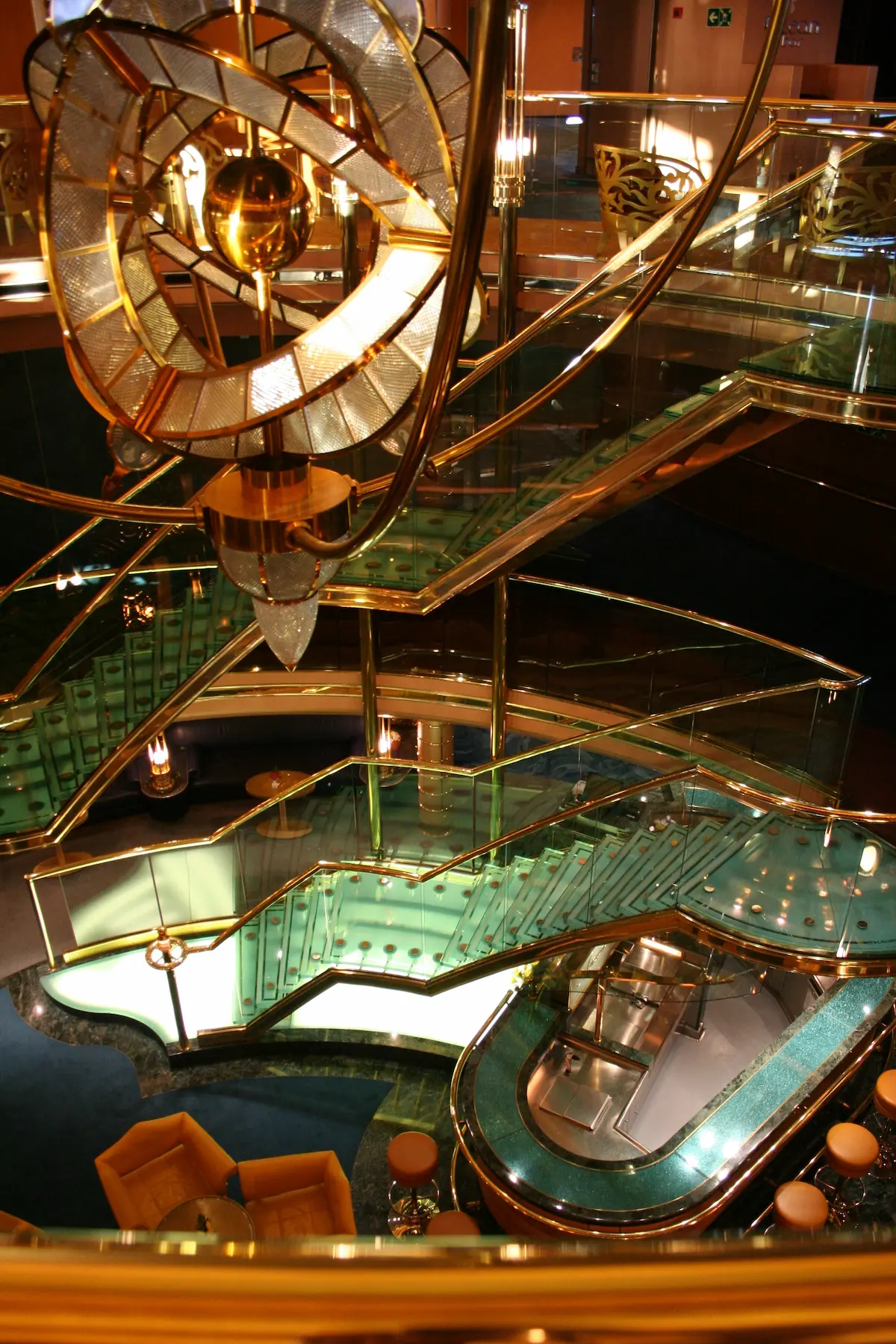 lobby of cruise ship